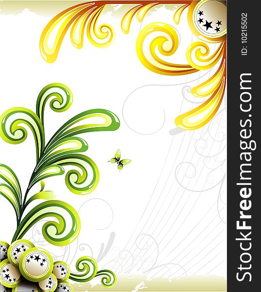 Vector flower and plants illustration. Vector flower and plants illustration