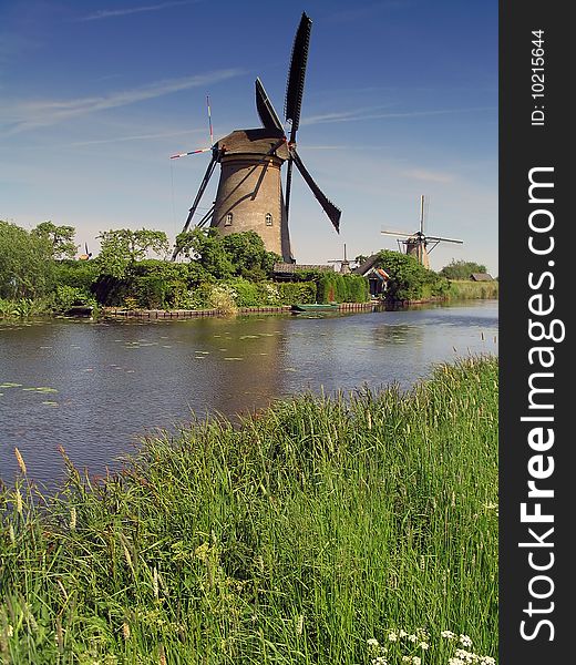 Dutch windmill at Kinderdijk