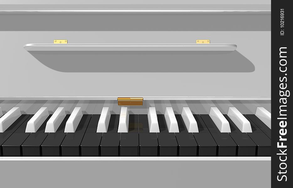 White piano with black keys