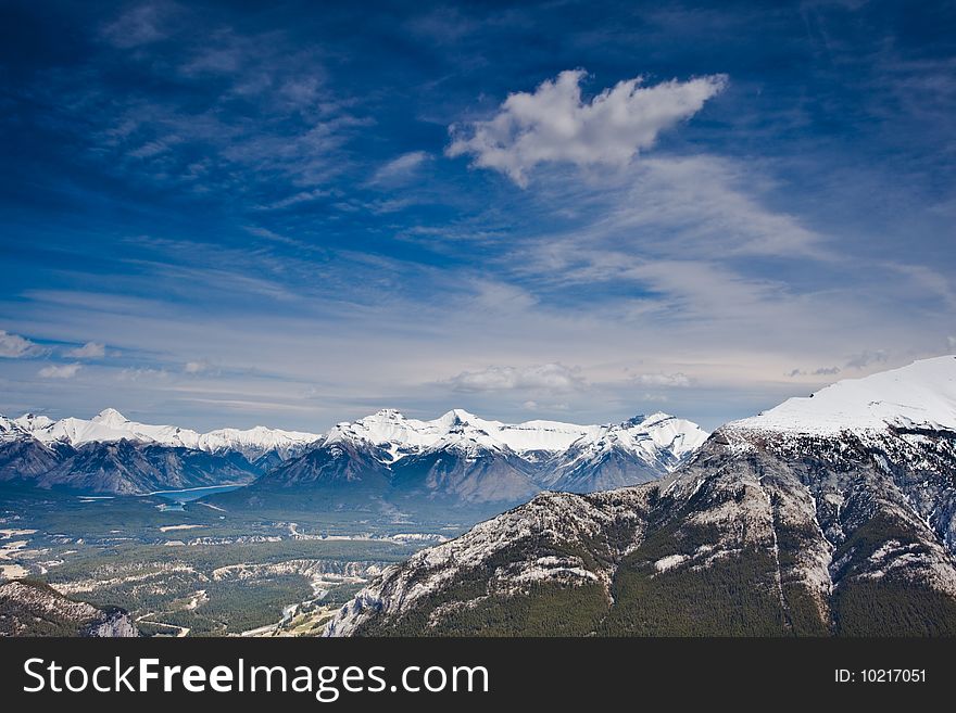 View from the top of Sulphur Mountain. View from the top of Sulphur Mountain