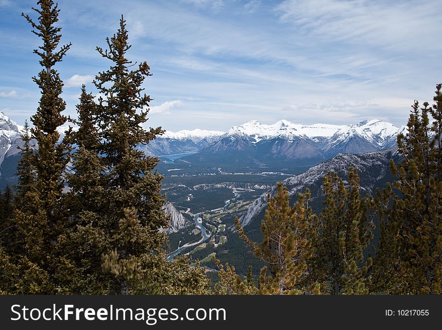 View from the top of Sulphur Mountain. View from the top of Sulphur Mountain