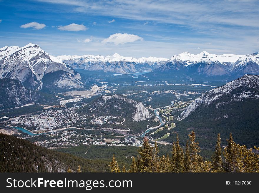 View from the top of Sulphur Mountain. View from the top of Sulphur Mountain