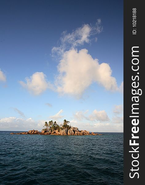 St Pierre Island, granite rocks in the ocean,is a raised reef island,uninhabited island in the ocean. St Pierre Island, granite rocks in the ocean,is a raised reef island,uninhabited island in the ocean