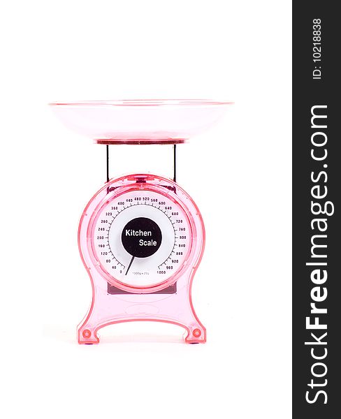 Kitchen Scales Isolated Over White