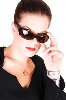 Young Woman With Sunglasses. Stock Images Young Woman With Sunglasses. Stock Images