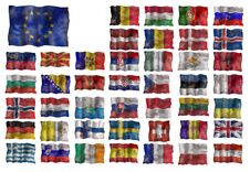 Set Of European Flags Royalty Free Stock Photo Set Of European Flags Royalty Free Stock Photo