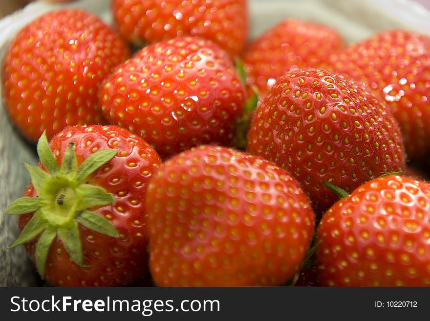 Fresh Ripe Perfect Strawberries Full Frame Background
