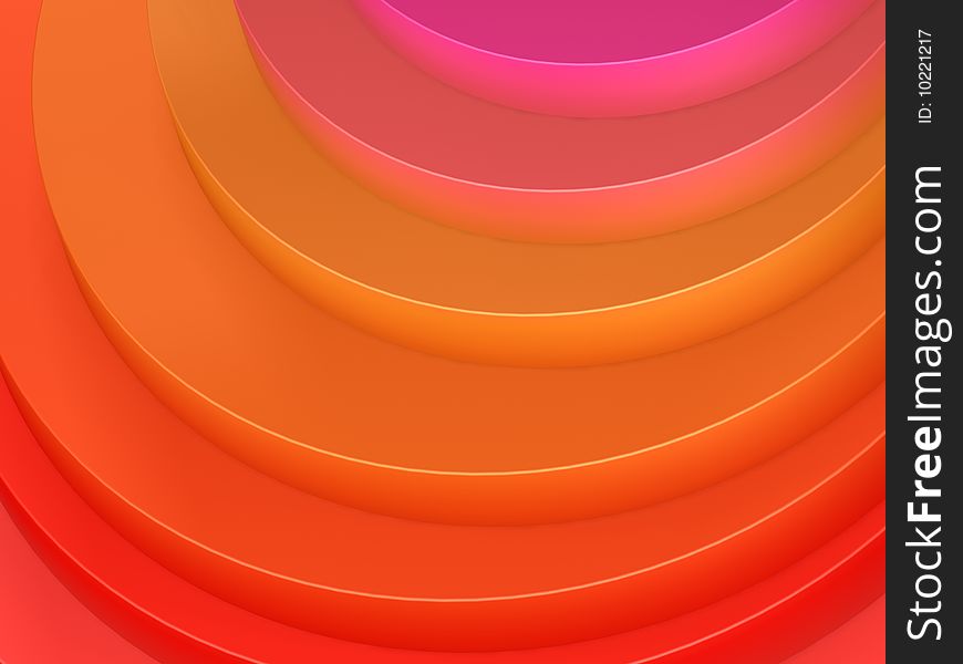 Red pink yellow colorful curve of cylinder background