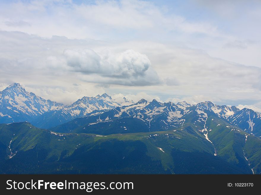 Beautiful Caucasus mountain in mountains