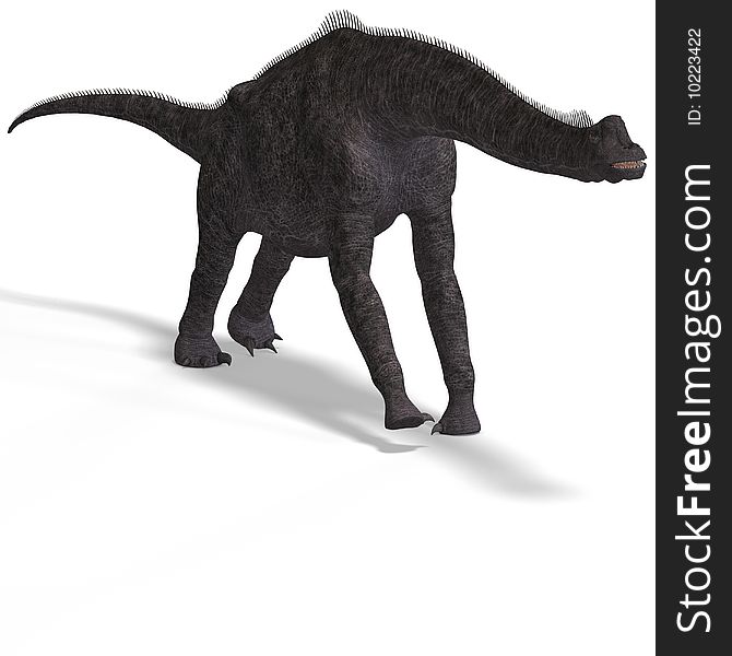 Giant dinosaur brachiosaurus With Clipping Path