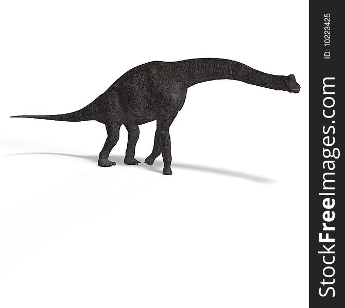 Giant dinosaur brachiosaurus With Clipping Path