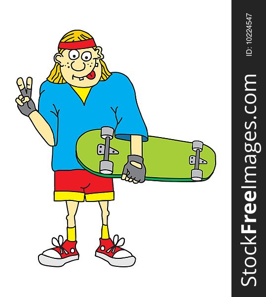 Boy With Skateboard