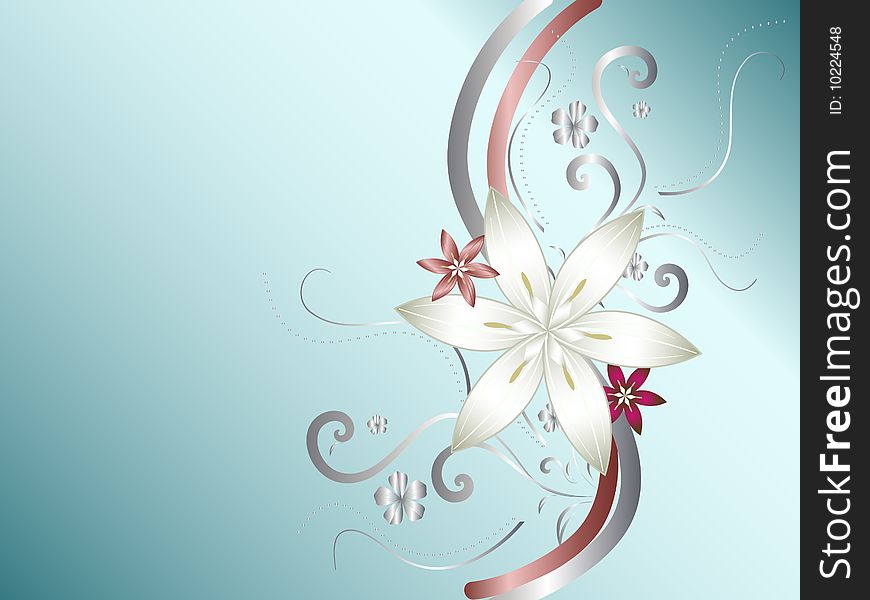 Abstract floral background, vector illustration