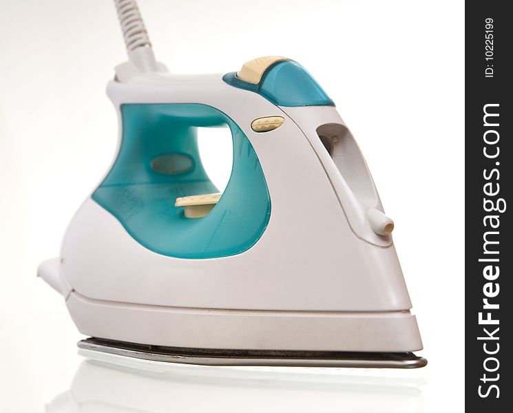 Picture of white blue electric iron