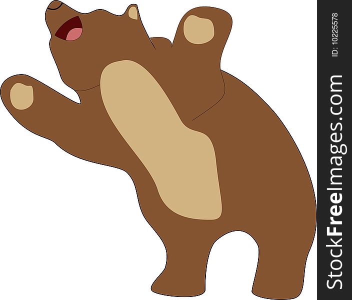 Vector illustration of cartoon bear. Vector illustration of cartoon bear