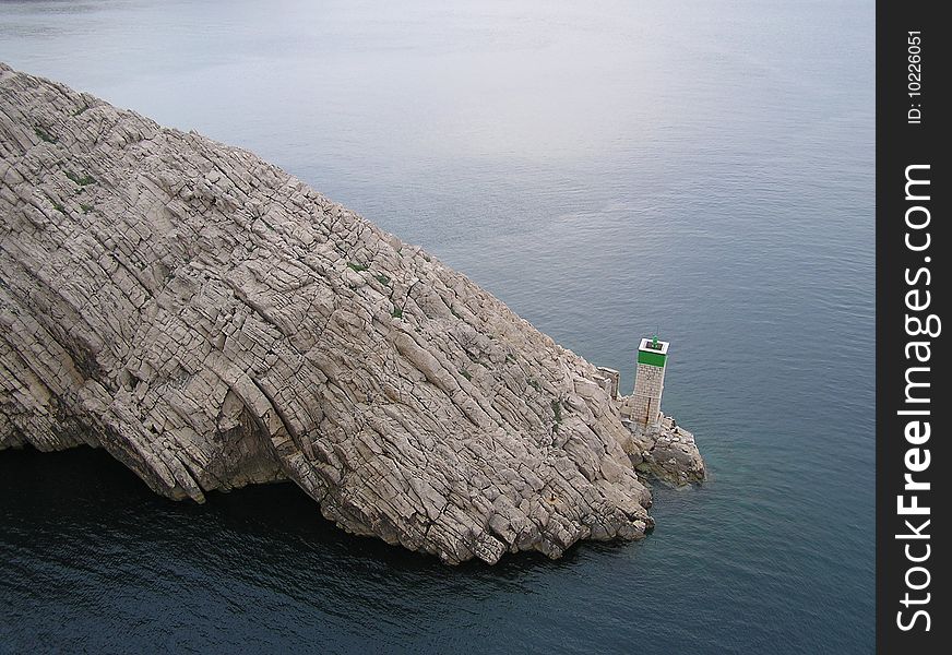 Lighthouse on Adriatic sea, Photo was taken on island Pag, Croatia