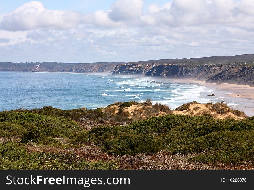 Beach and shore-line in the south of Portugal. Beach and shore-line in the south of Portugal