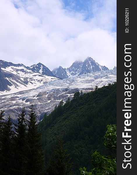 Glacier In The French Alps