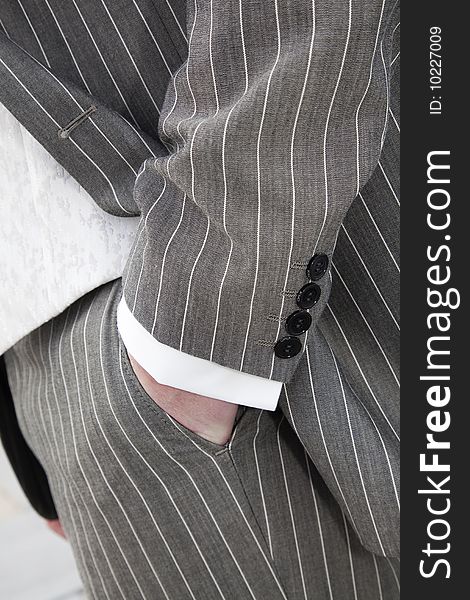 Close-up of trendy suit, modern fashion