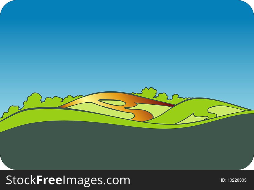 Business card vector illustration with fields