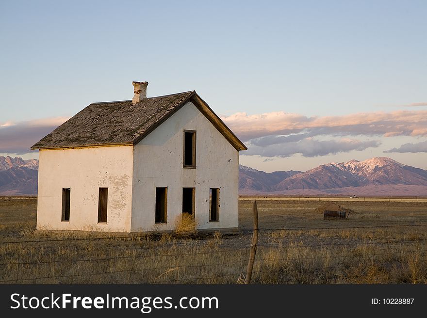 Abandoned house in remote landscape. Abandoned house in remote landscape