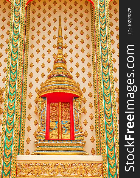 Buddhist church in traditional Thai style art. Buddhist church in traditional Thai style art