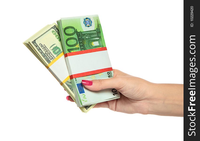 Woman Hand Holding Money