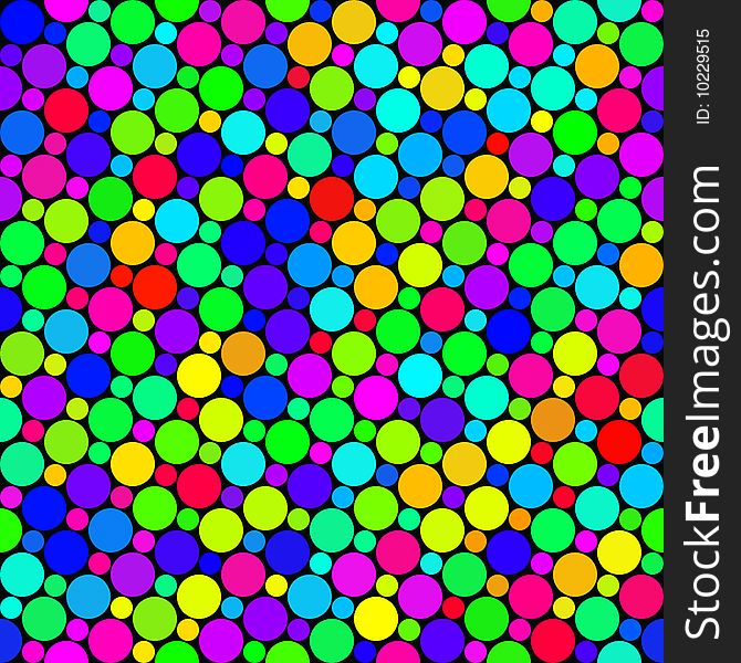 Seamless texture of very colorful and bright rounds. Seamless texture of very colorful and bright rounds