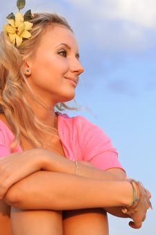 Portrait In Light Of Sunset Royalty Free Stock Image Portrait In Light Of Sunset Royalty Free Stock Image