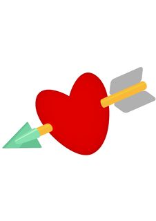 Heart With Arrow Stock Photography Heart With Arrow Stock Photography