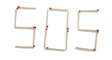 Matchstick SOS Royalty Free Stock Photography Matchstick SOS Royalty Free Stock Photography