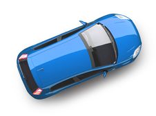 Modern Car Top View Royalty Free Stock Photography