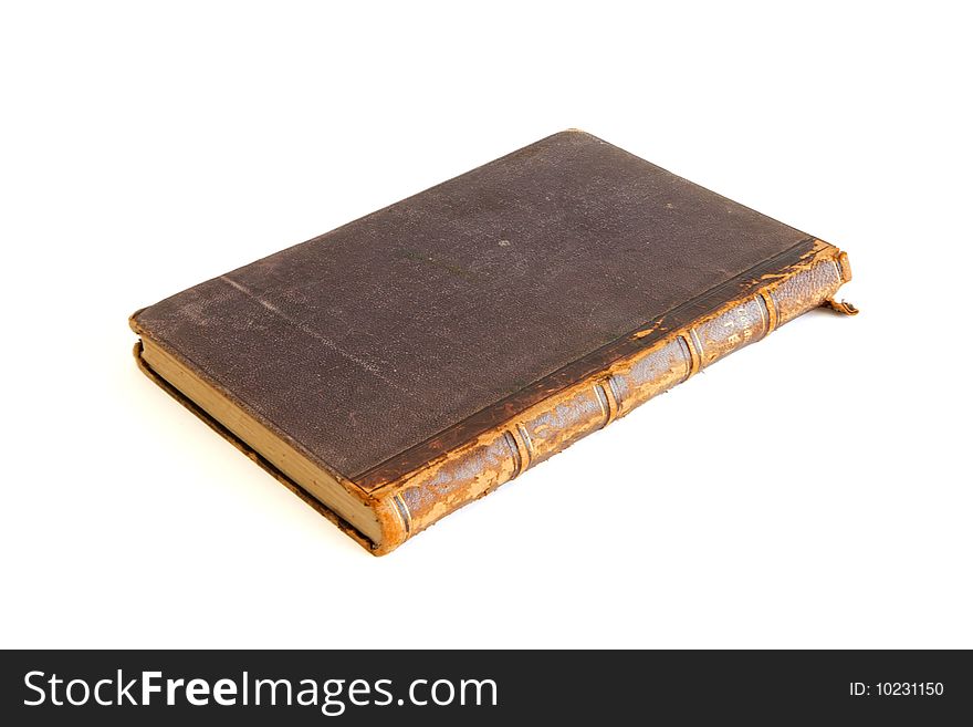 Antique book isolated on white background