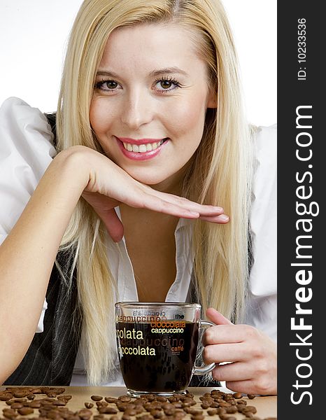 Businesswoman With A Cup Of Coffee