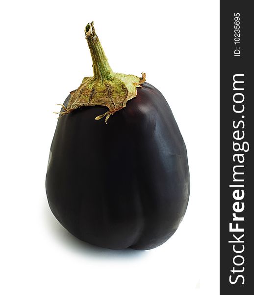 Eggplant or aubergine isolated on white. Eggplant or aubergine isolated on white