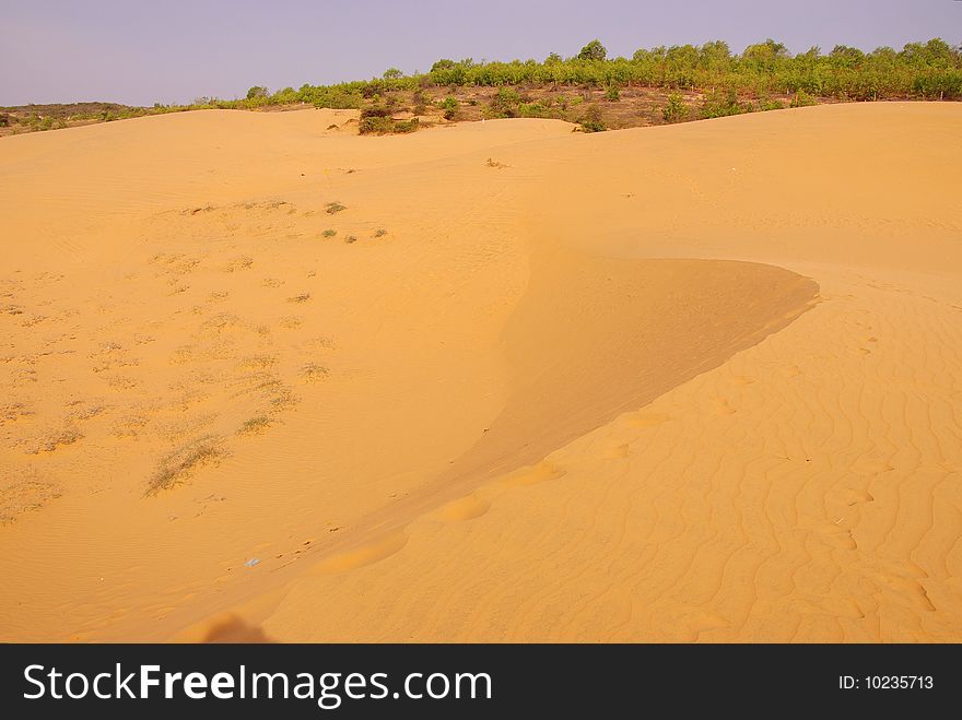The red dunes near Mui Ne. The red dunes near Mui Ne