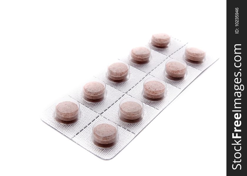 Pills on white background (isolated)