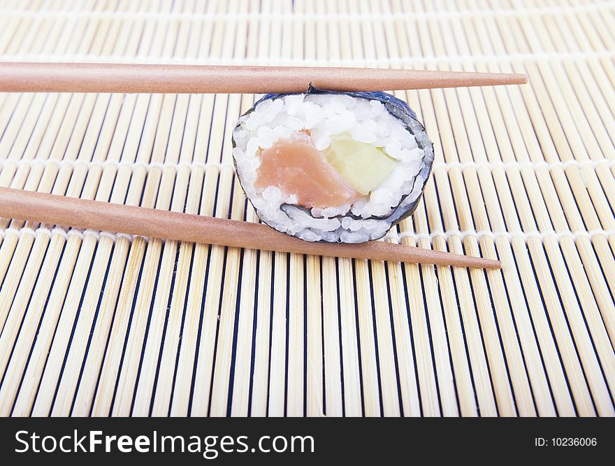 Japanese sushi food shot setting. Japanese sushi food shot setting