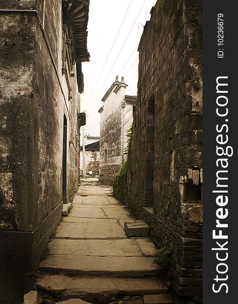 Likeng Village, Narrow Streets In Ancient China