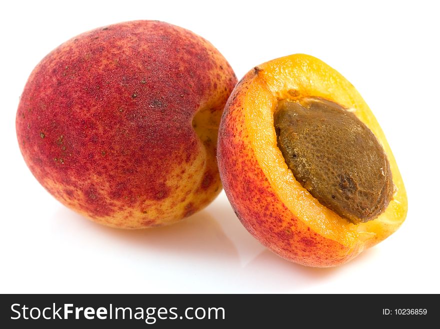 Apricot isolated on a white background