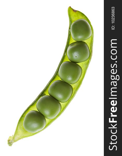Peas isolated on a white .