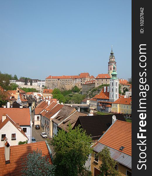 Historic centre of Cesky Krumlov in Czech Republic