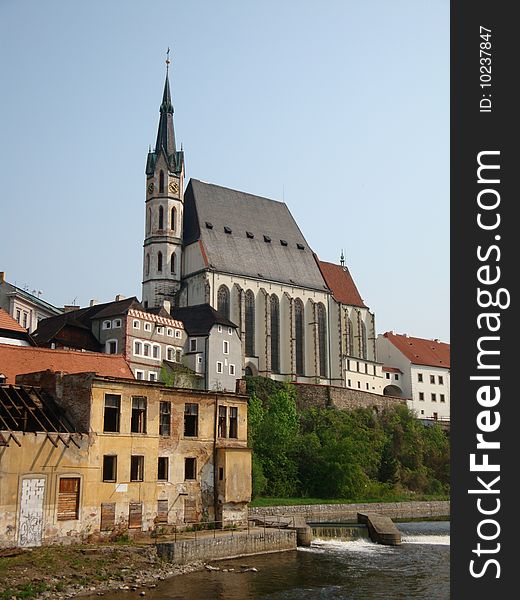 Gothic church in Cesky Krumlov