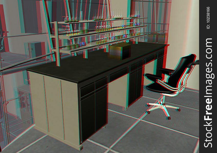 This Is An Anaglyph Image / Stereo Rendering Of A