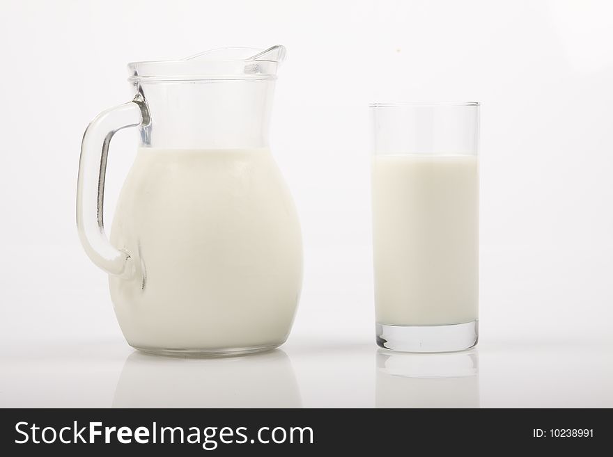 Fresh Milk. studio shot on the white background