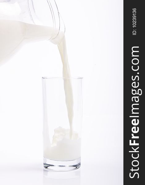 Fresh Milk. studio shot on the white background