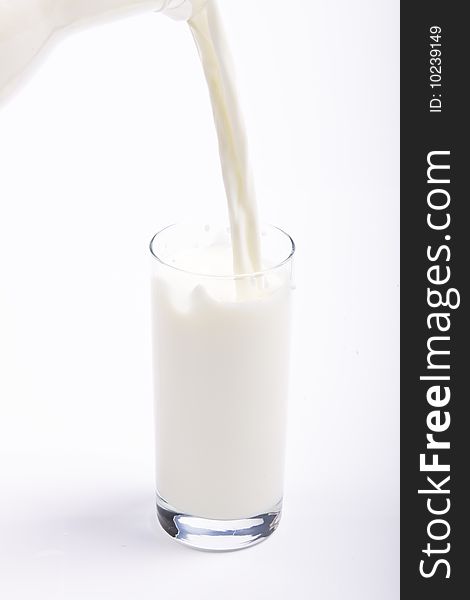 Fresh Milk. studio shot on the white background