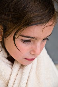 Young Girl With Towel Stock Photography Young Girl With Towel Stock Photography