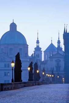 Charles Bridge, Towers Of The Old Town Stock Images Charles Bridge, Towers Of The Old Town Stock Images