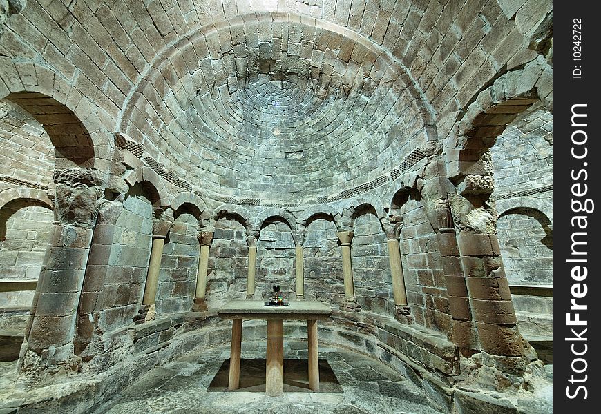 Monastery Cloisters San Juan De La Pena Aragon, Spain. Monastery Cloisters San Juan De La Pena Aragon, Spain